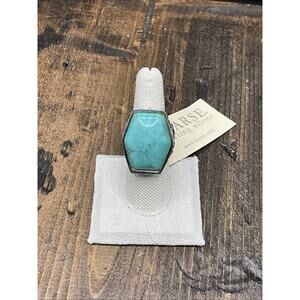 Barse Aloha Ring- Turquoise Magnesite-Silver-8-NWT